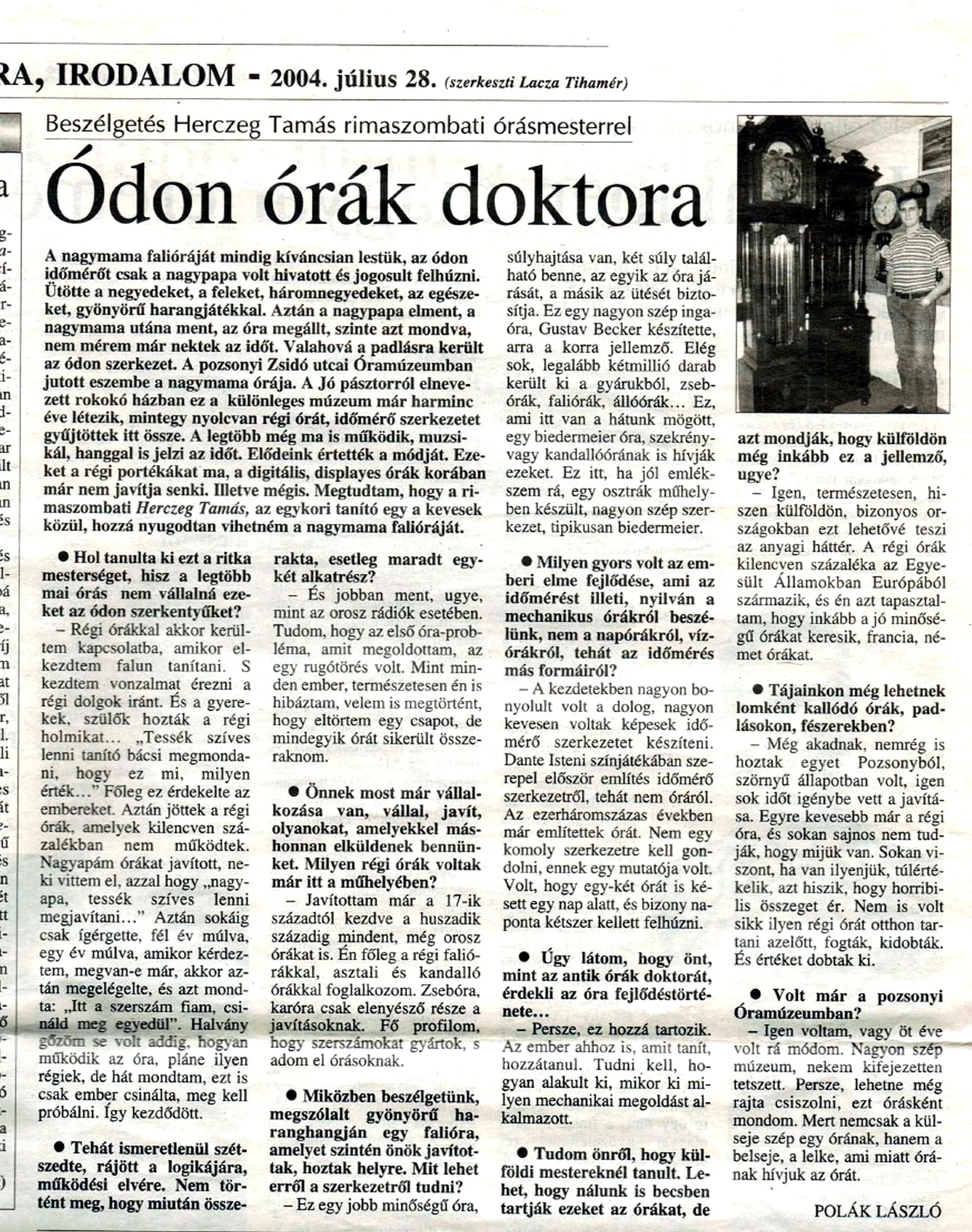 Ódon órák doktora